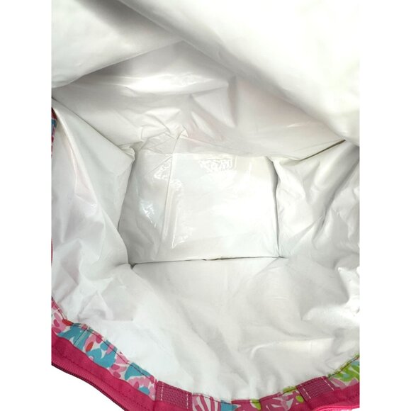 Lilly Pulitzer Pink Floral Insulated Cooler Bag W/ Double Handles & Adjustable S - Picture 11 of 14